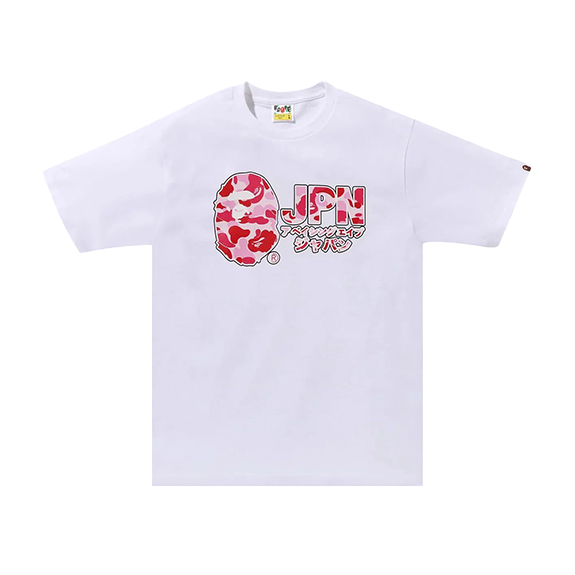 BAPE ABC Camo JPN Katakana Tee White/Pink