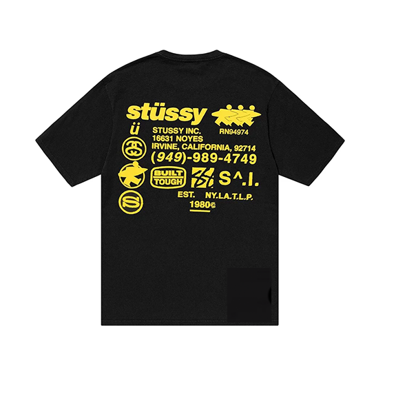 Stussy Pigment Dyed DNA Tee Black