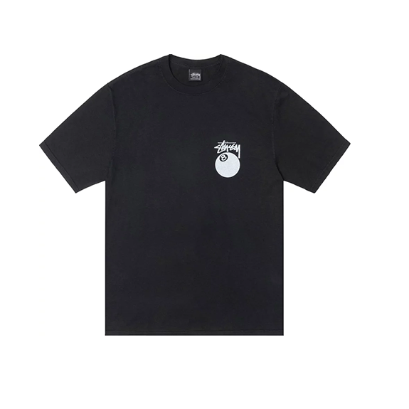 Stussy 8 Ball Pigment Dyed Tee Black