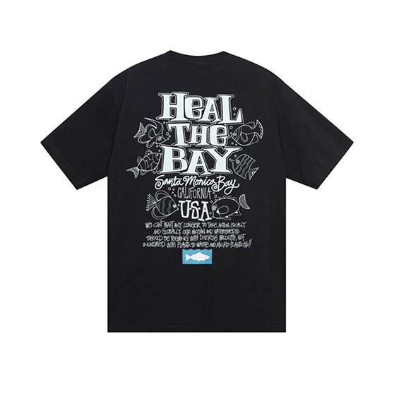 Stussy Heal The Bay Ocean Pigment Dyed Tee Black