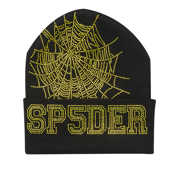 Sp5der Web Beanie Onyx/Gold