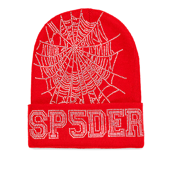 Sp5der Web Beanie Red