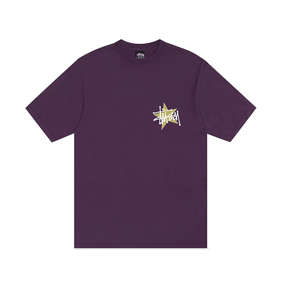 Stussy Star Tee Pigment Dyed Purple