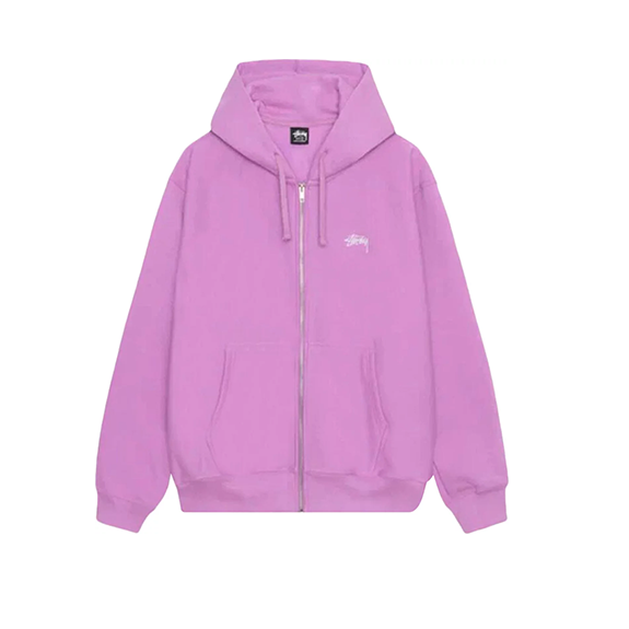 Stussy Stock Logo Zip Hoodie Violet