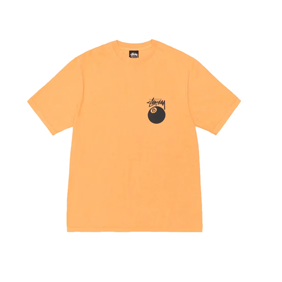 Stussy 8 Ball Tee Pigment Dyed T-shirt Orange